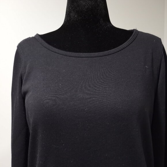 BLACK CRISS-CROSS CUT OUT BACK SWEATSHIRT LONGSLEEVE WOMEN SIZE M - Picture 5 of 9